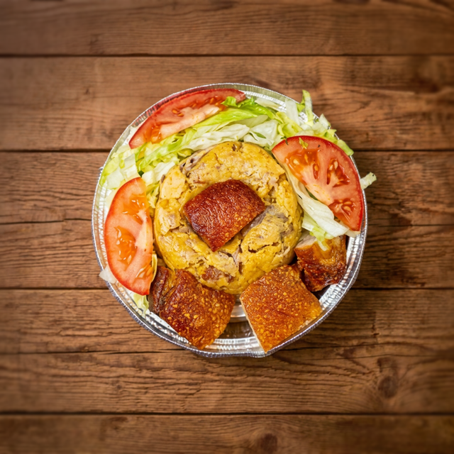 Fried Pork Mofongo (Chicharronfongo).