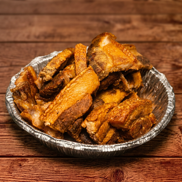 Chicharrón por Libra (Fried Pork Belly, Per Pound).