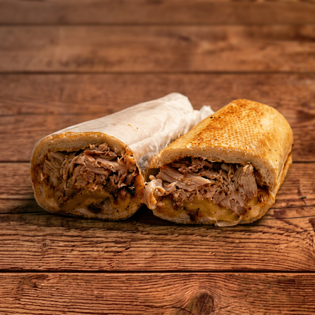 Roasted Pork Sandwich (Sándwich de Cerdo Asado).